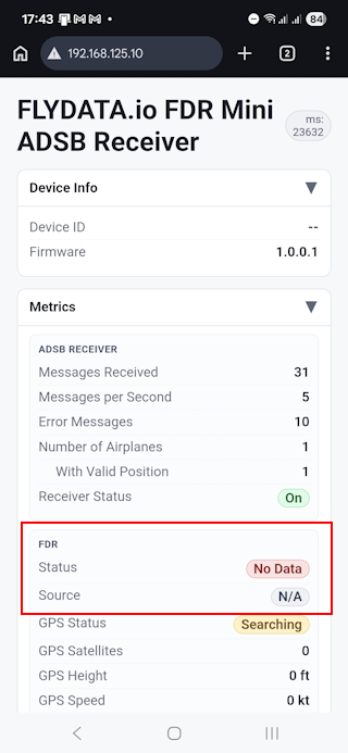 HTML FDR Not Connected