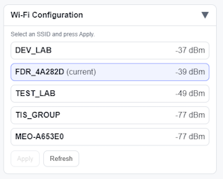 HTML Page Wifi Configuration