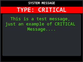 system Message Critical