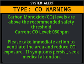 CO Sensor Warning