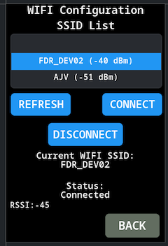 Wifi Menu, connected